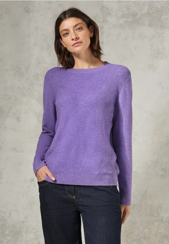 Pull Femme Cecil - Col V, Manches Longues, 60% Coton 40% Viscose, Tricot Fin