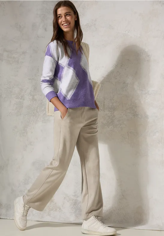 CECIL Damen Strickpullover Mit Space Dye Muster | Rundhals, Langarm | Weich & Bequem, 1er Pack