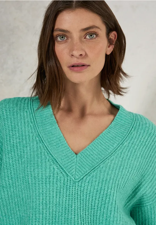 V Ausschnitt Cecil Pullover Baumwolle CECIL Pullover Mit V