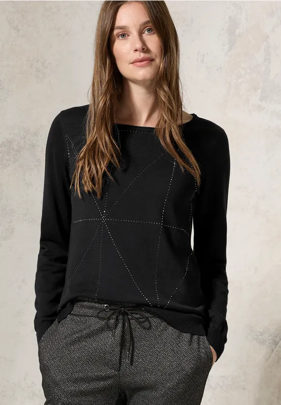 Festliche Kleidung Pullover Festliche Mode CECIL Pullover Mit