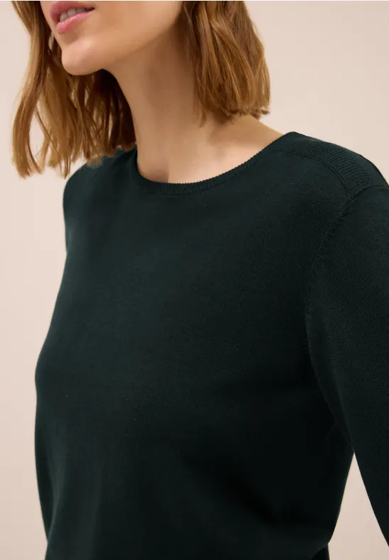 Cecil Damen Basic Pullover - Klassischer Rundhals Langarm Strick