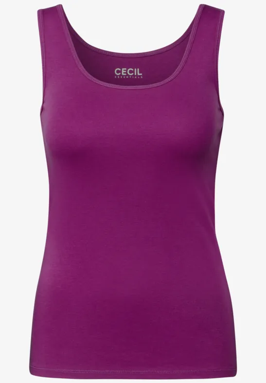 Top Cecil Linda Femme - 100% Coton - Col Rond - Coupe Ajustée
