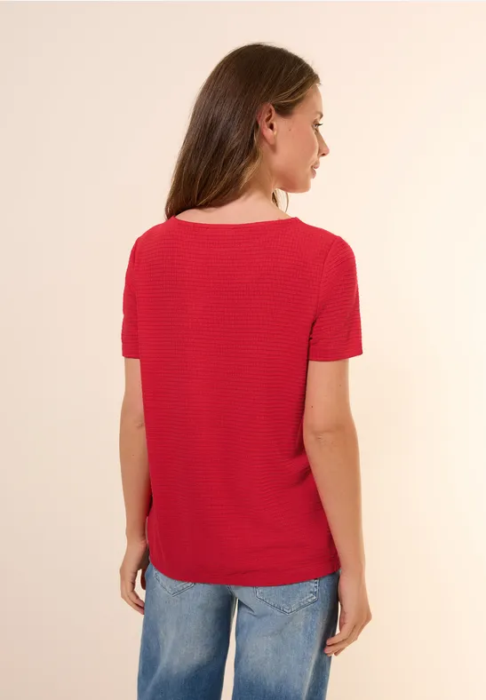 T-shirt Structuré Femme Cecil – Manches Longues, Col Montant, Viscose Stretch