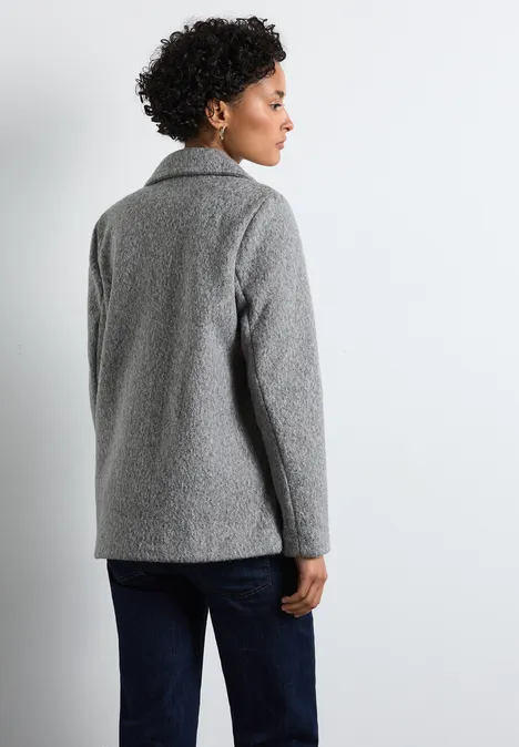 Strukturjacke frost grey melange