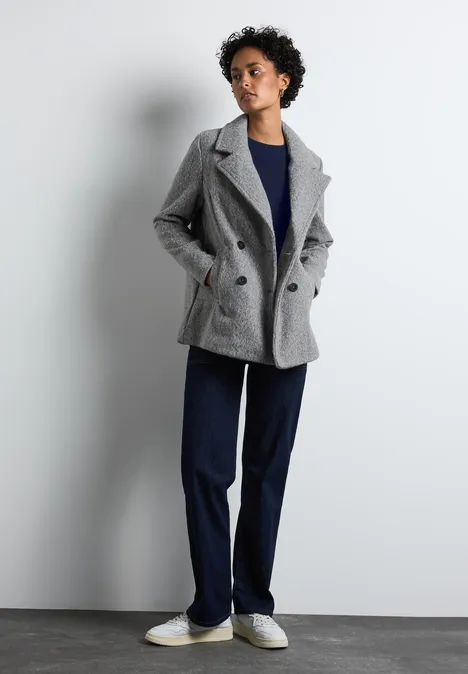 Strukturjacke frost grey melange