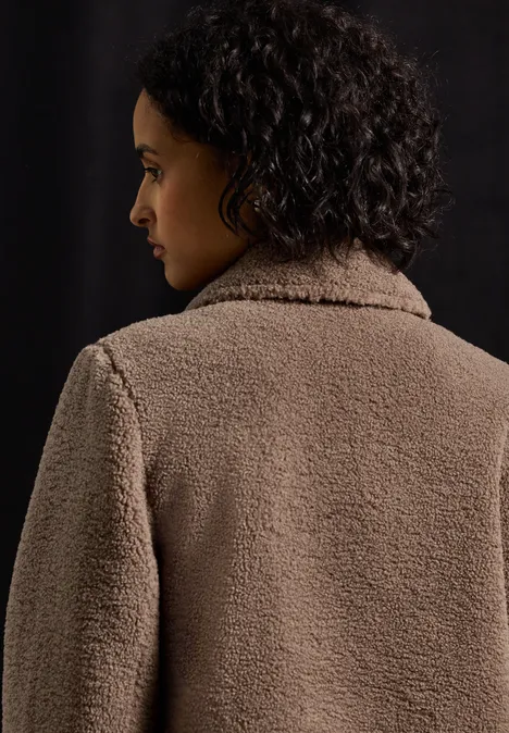 Teddy Caban Jacke rocky brown