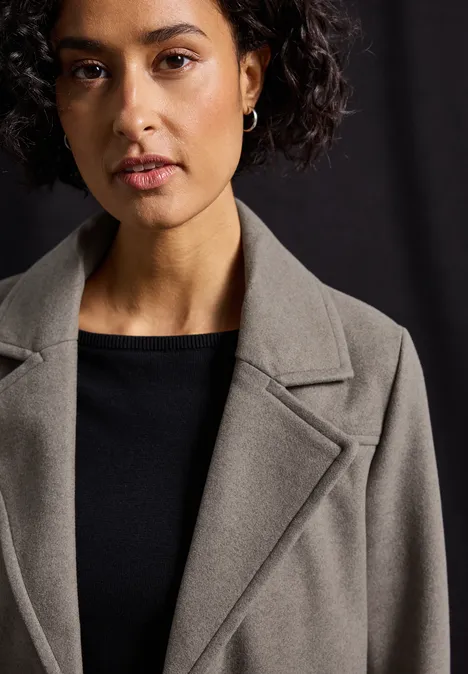 Kurze Cosy Reversjacke Sandy Mocca Mel.