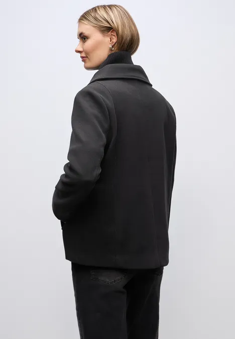 Cabanjacke mit Inlay Black