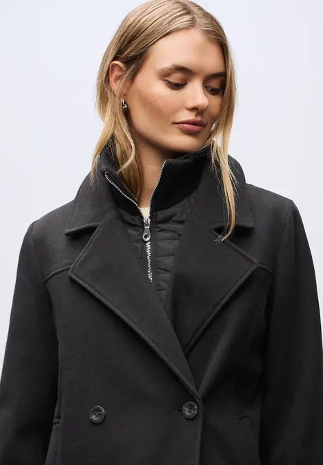 Cabanjacke mit Inlay Black