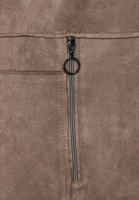 Velours Kleid nougat mocca