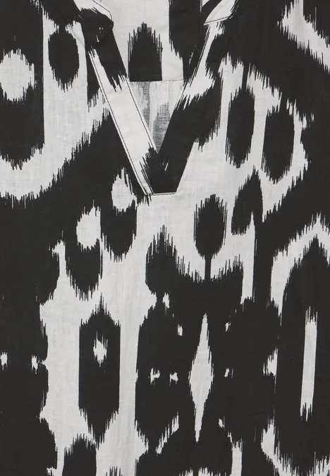 Ärmelloses Kleid mit Print Black