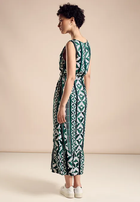 Maxikleid mit Print cool vintage green