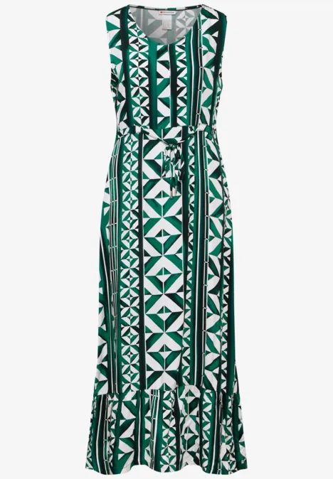 Maxikleid mit Print cool vintage green