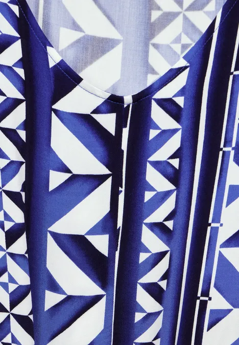 Maxikleid mit Print Intense Cobalt Blue