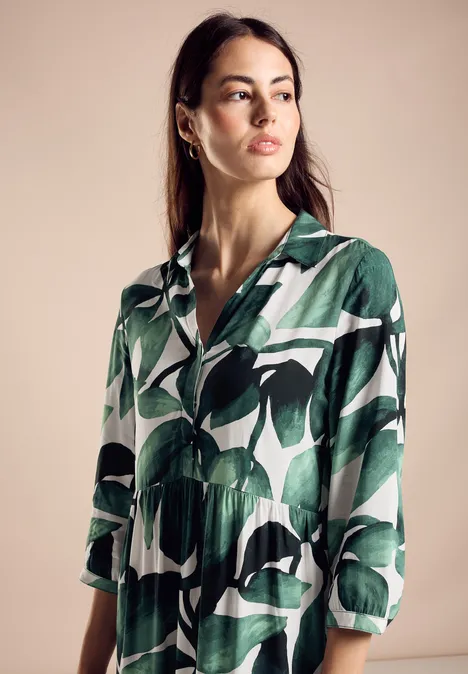 Midikleid mit Print cool vintage green