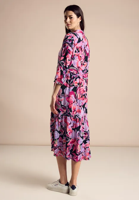 Midikleid mit Print magnolia pink