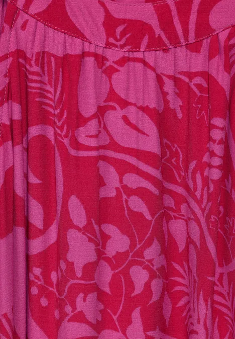 Robe maxi à imprimé light nu pink