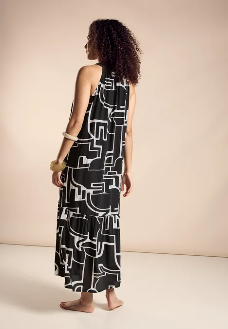 Robe maxi à imprimé Black