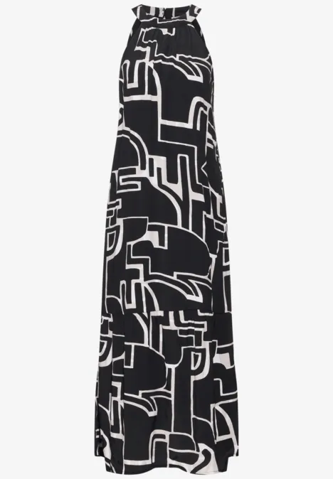 Robe maxi à imprimé Black