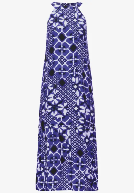 Maxikleid mit Print violet blue