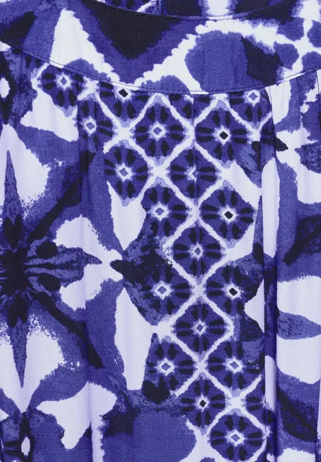 Maxikleid mit Print violet blue