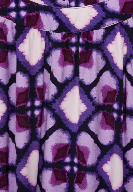 Maxikleid mit Print bellflower lilac