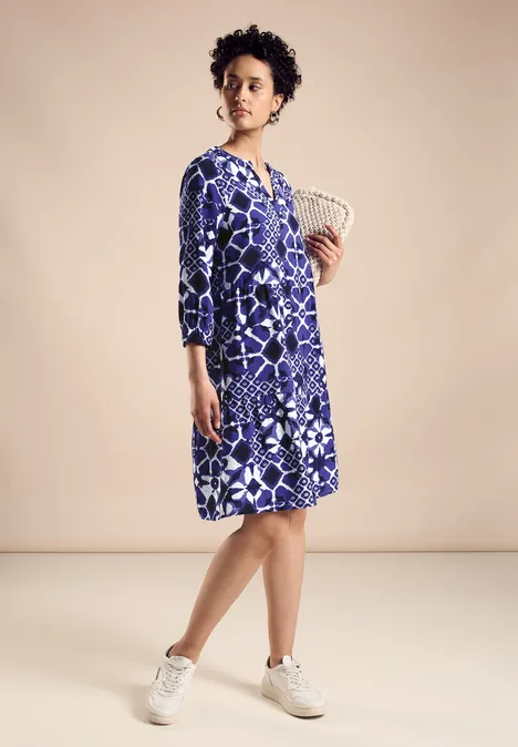 Tunika Kleid mit Print violet blue