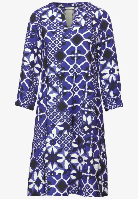 Tunika Kleid mit Print violet blue