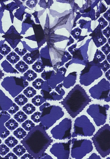 Tunika Kleid mit Print violet blue