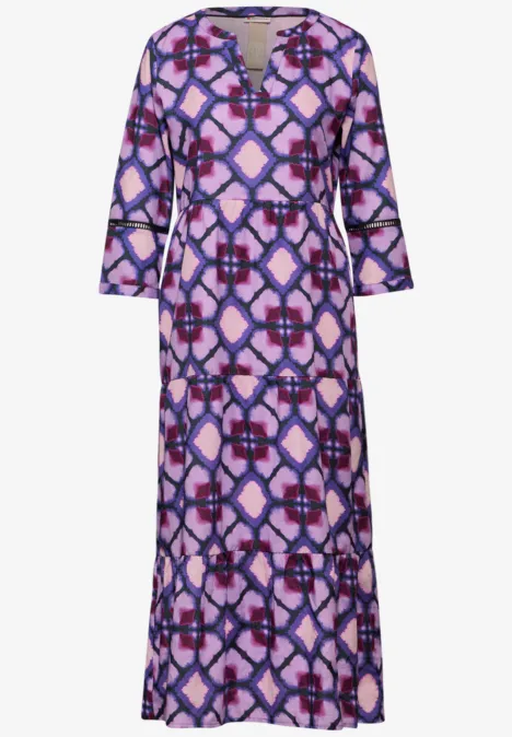 Robe tunique à imprimé bellflower lilac