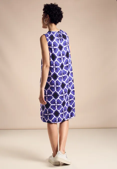 Robe en viscose imprimée violet blue