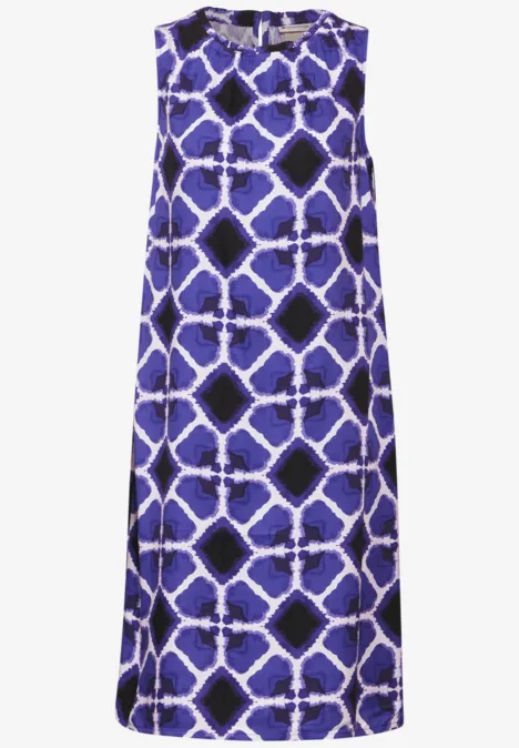 Robe en viscose imprimée violet blue