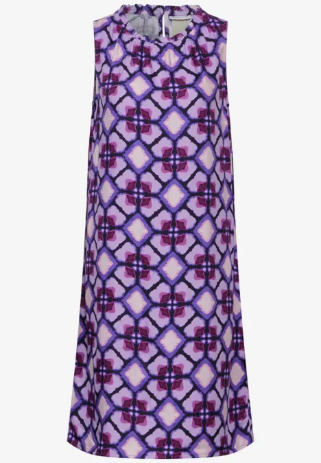 Viskose Print Kleid bellflower lilac