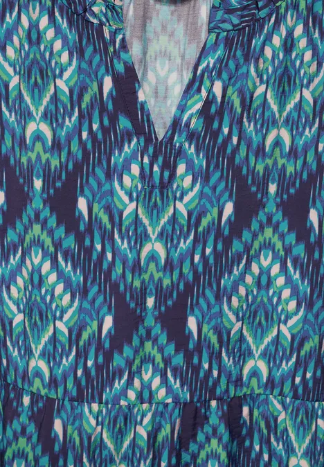 Tunika Kleid mit Print violet blue