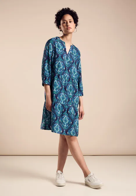 Tunika Kleid mit Print violet blue