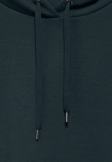 Sweatkleid mit Volant hunter green