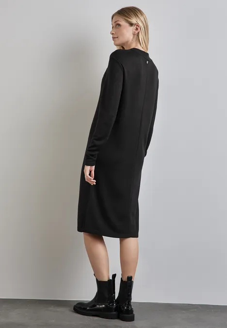 Kleid mit Knopfdetail Black