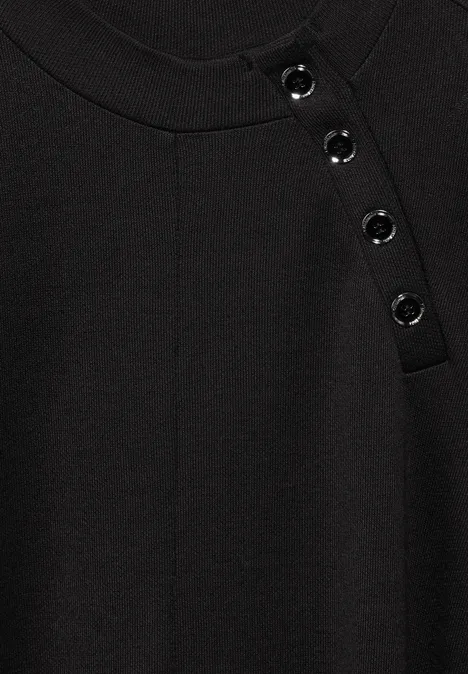 Kleid mit Knopfdetail Black