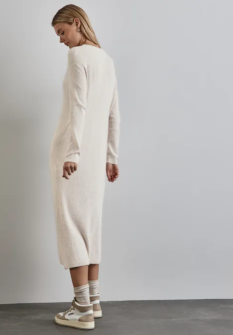 Langes Strickkleid oak beige melange