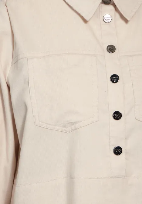Robe en velours côtelé smooth sand beige