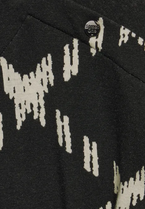 Jacquard Kleid Black