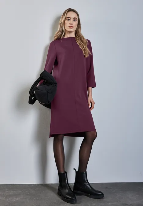 Robe en t-shirt longueur genou mulberry red