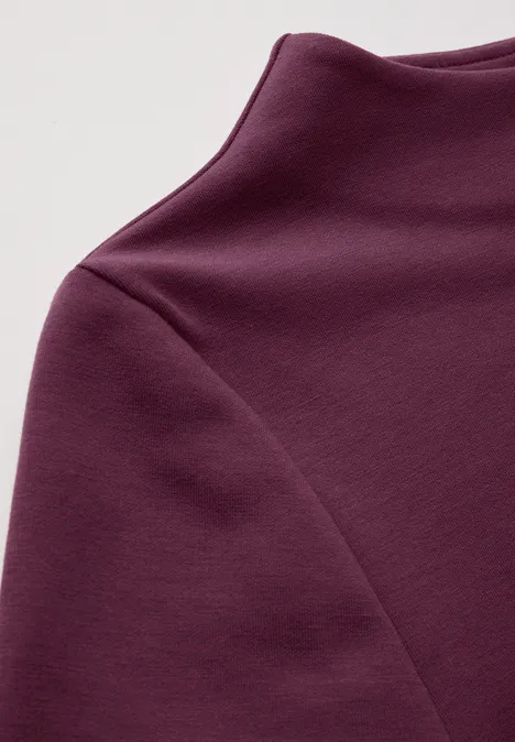 Robe en t-shirt longueur genou mulberry red
