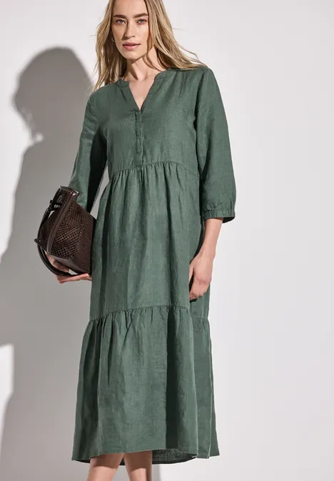 Jurk met volants garden green