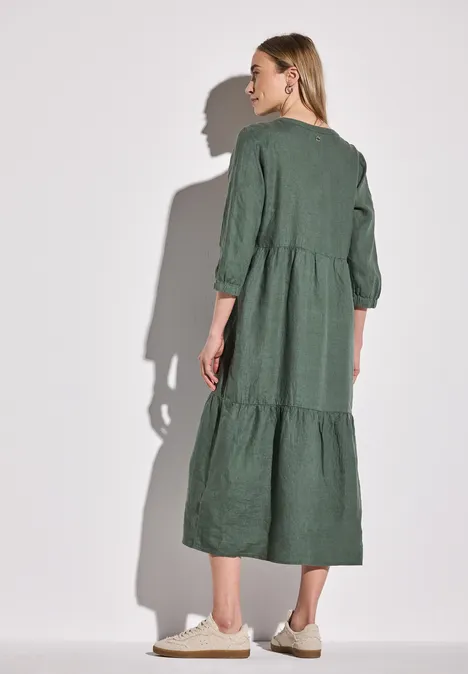 Jurk met volants garden green