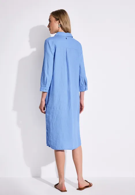 Blusenkleid mit Brusttaschen serenity blue