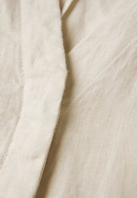 Kurzarmkleid aus Leinen moonstone sand