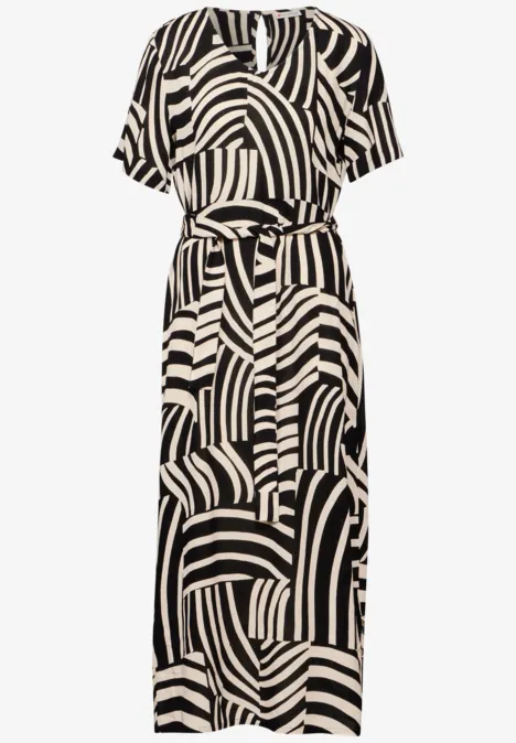 Bedrukte maxi jurk Black