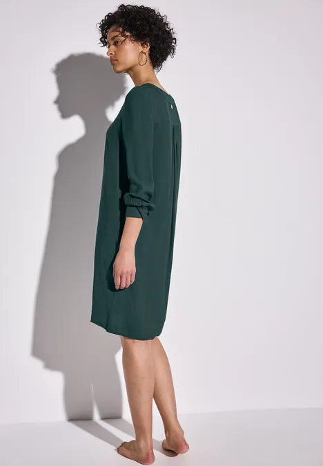 Kleid in Unifarbe hunter green
