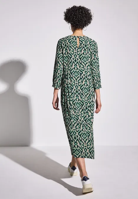 Bedrucktes Kleid hunter green